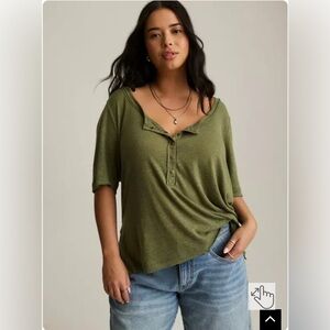 🆕 Torrid Festi Relaxed Henley size 0